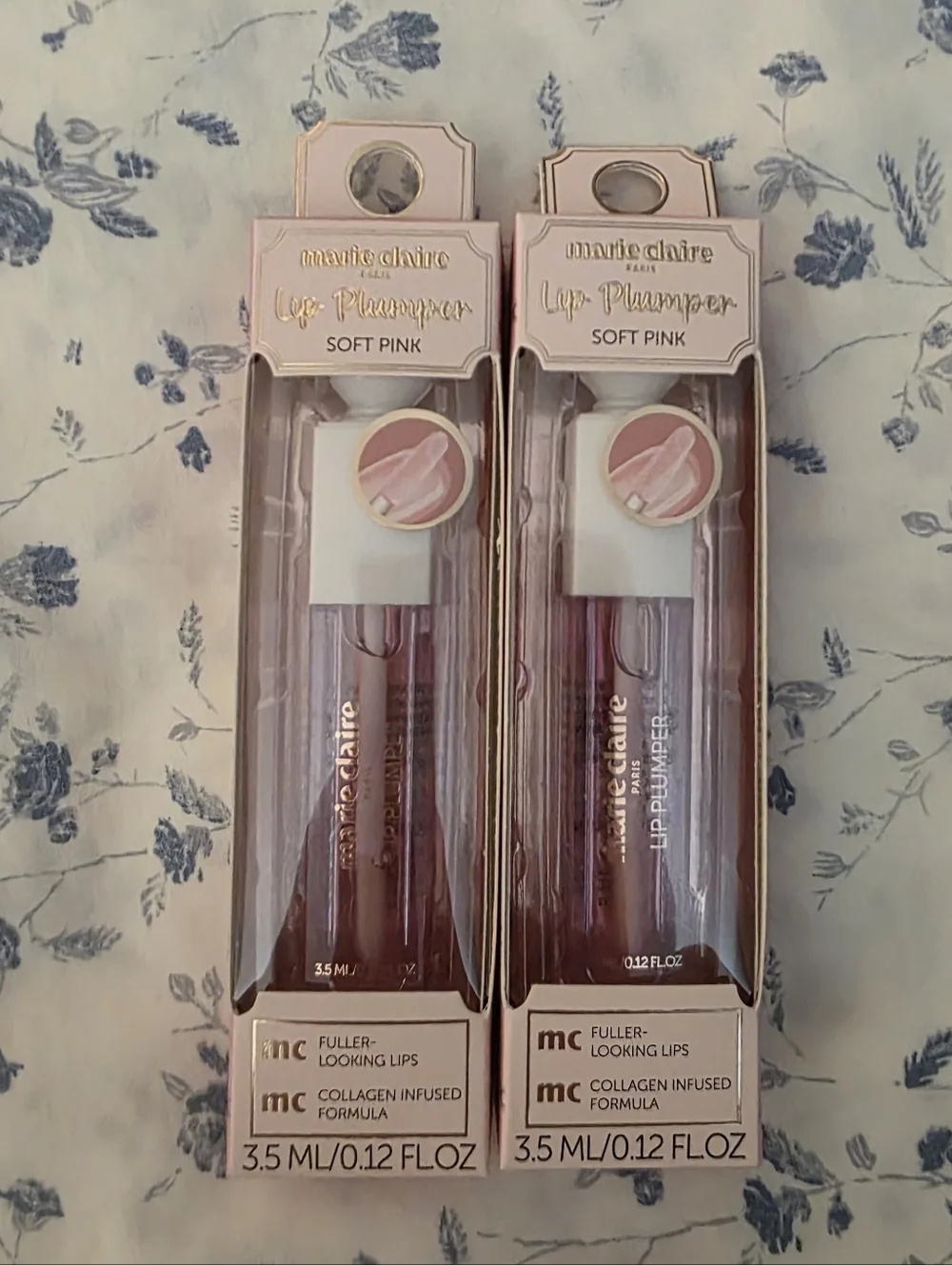 Soft Pink Lip Plumper Gloss Marie Claire Paris - 2 Included